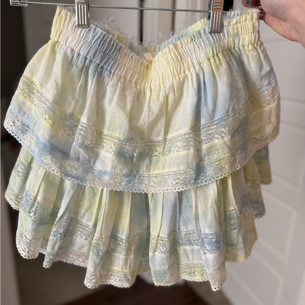 Pastel Tie-Dye Layered Skirt